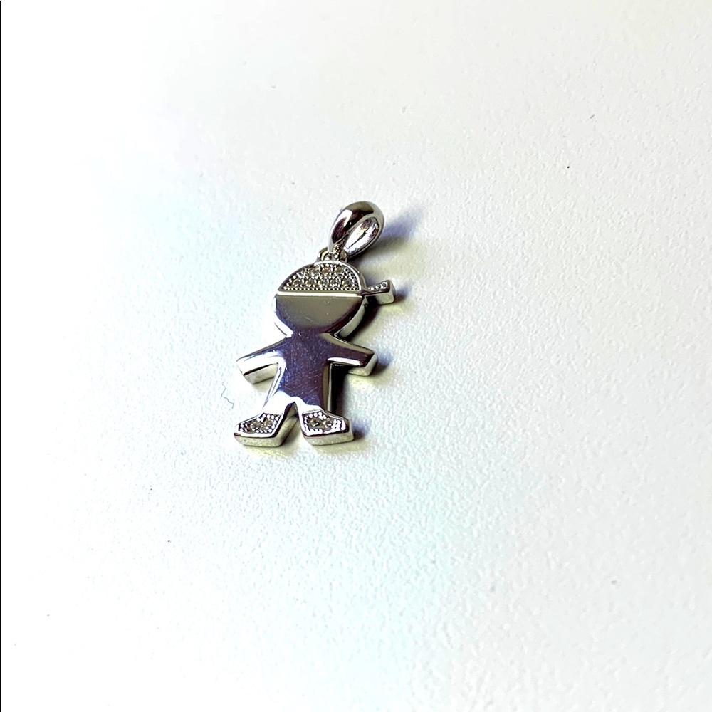 Sterling silver little cute boy pendant